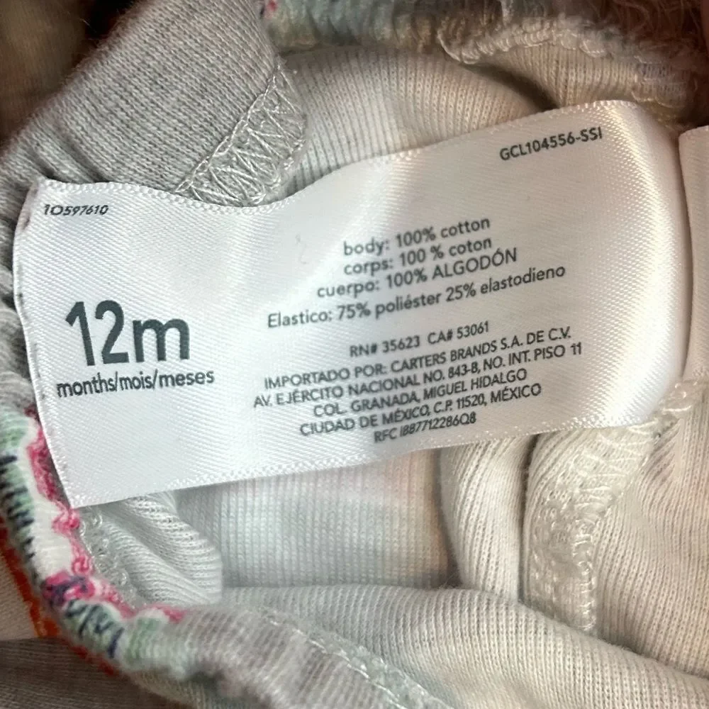 5 for $25🔥Baby Size 12 Months Carter's Snow‎ Globe Pajama Set